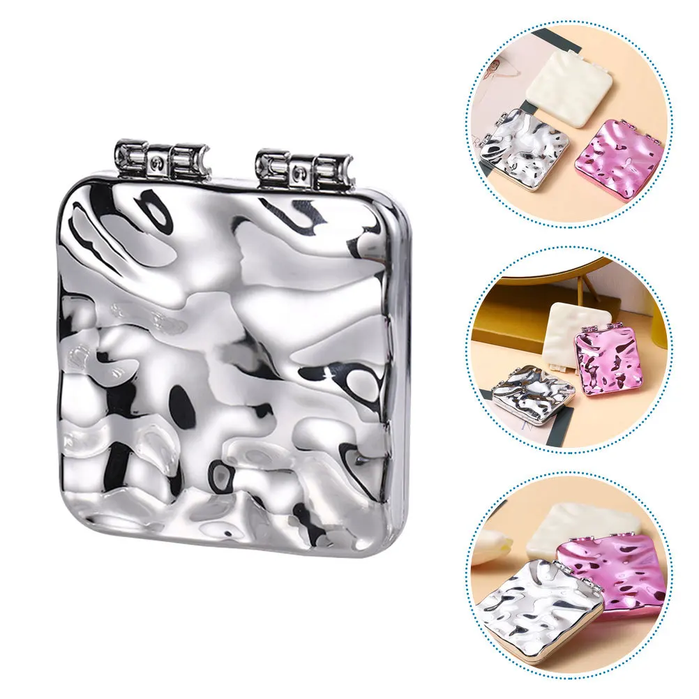 

Travel Makeup Mirror Double Sided Design Brighter Mirror Polished Smooth Practical Tool Indoor Outdoor Use Mini Compact Mirrors