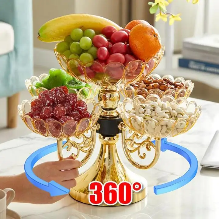 

Подходит для подносов с фруктами 2023, журнальных столиков для гостиной, бытовых многослойных новых многофункциональных подносов для сухофруктов, вращающихся.