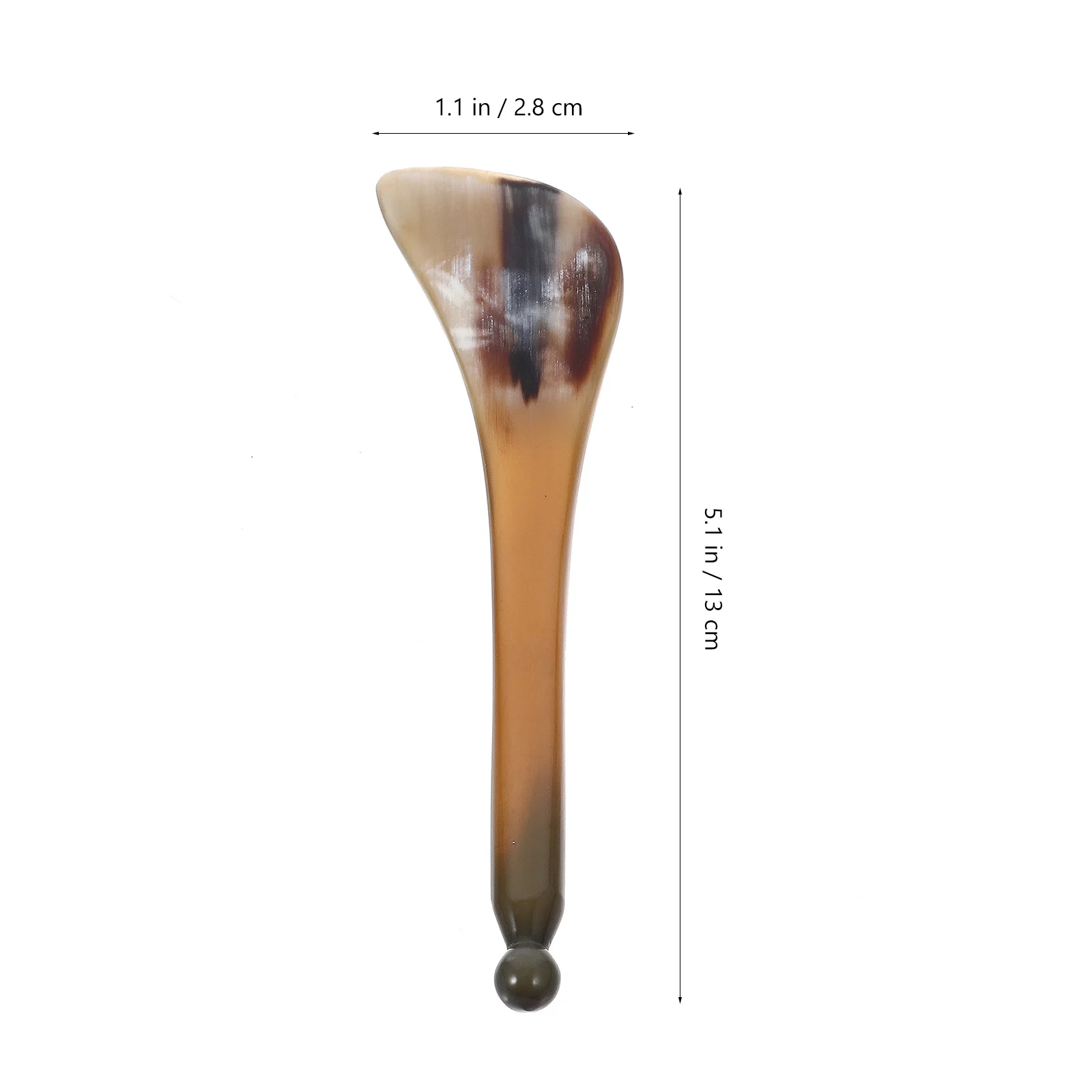 Herramienta de masaje Facial con cuerno de búfalo negro Natural, tablero Gua Sha para el cuidado de los ojos, Spa, antiarañazos, 1 Uds.