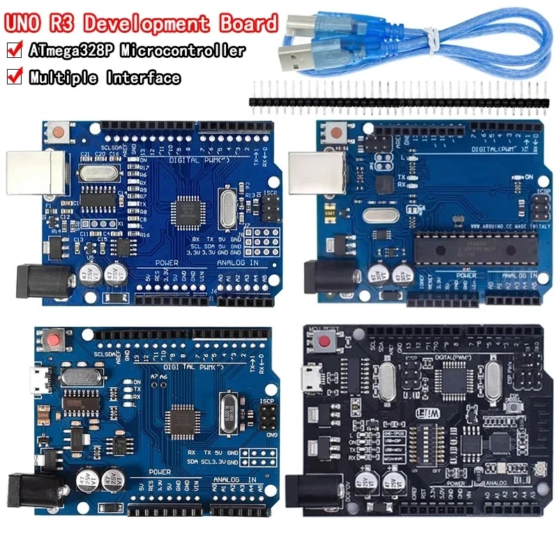 Official UNO R3 ATMEGA16U2 / UNO+WiFi R3 Original ATMEGA328P Chip CH340G For Arduino UNO R3 Development Board WeMos ESP8266