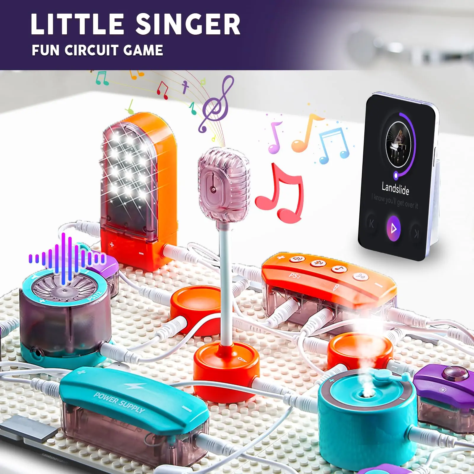 電子ビルディングブロック STEM 科学回路キット DIY 物理実験知育玩具学習ギフト子供男の子女の子