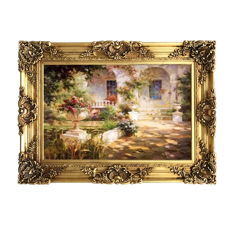 

World famous painting high-end hanging painting European impression garden retro classic hand-painted landscape oil painting