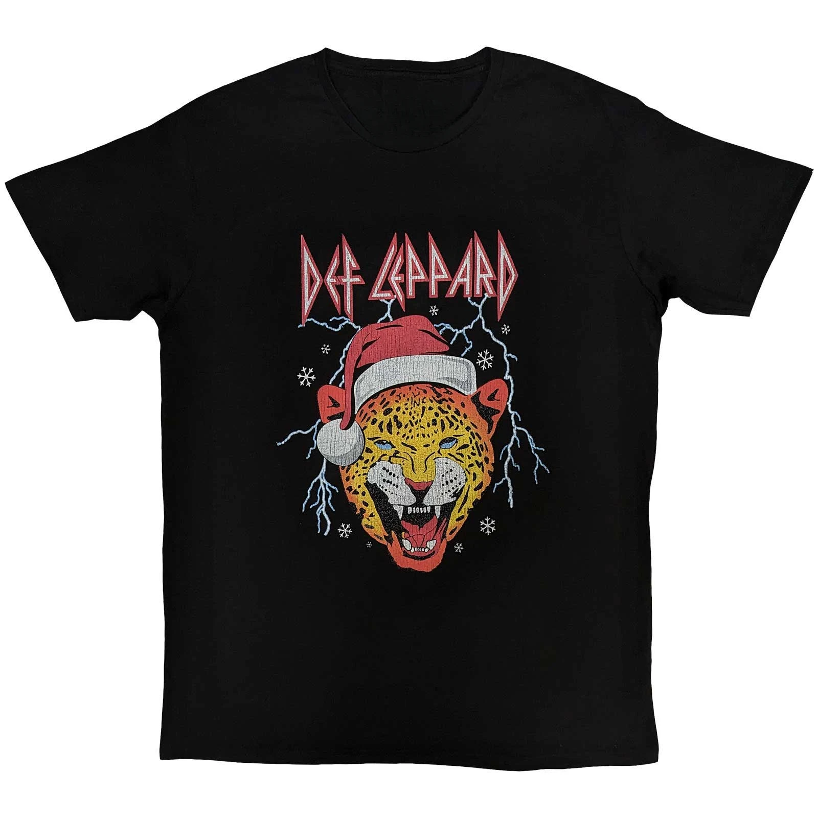 Camiseta da banda Holiday Leppard Def Leppard, camiseta gráfica de algodão, masculina, feminina, verão, streetwear, top