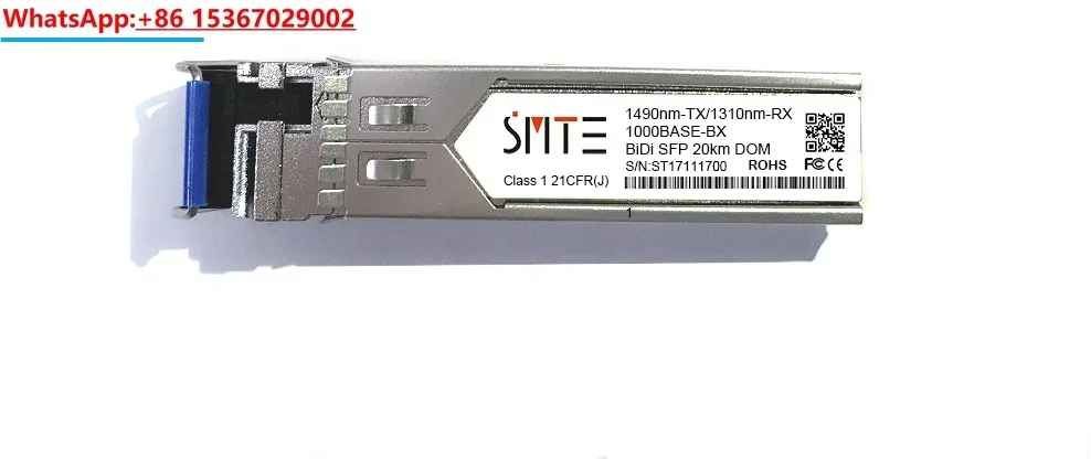 

MGBBX1D 1000BASE-BX BiDi SFP TX1490nm/RX1310nm 20km DDM Transceiver Module SFP