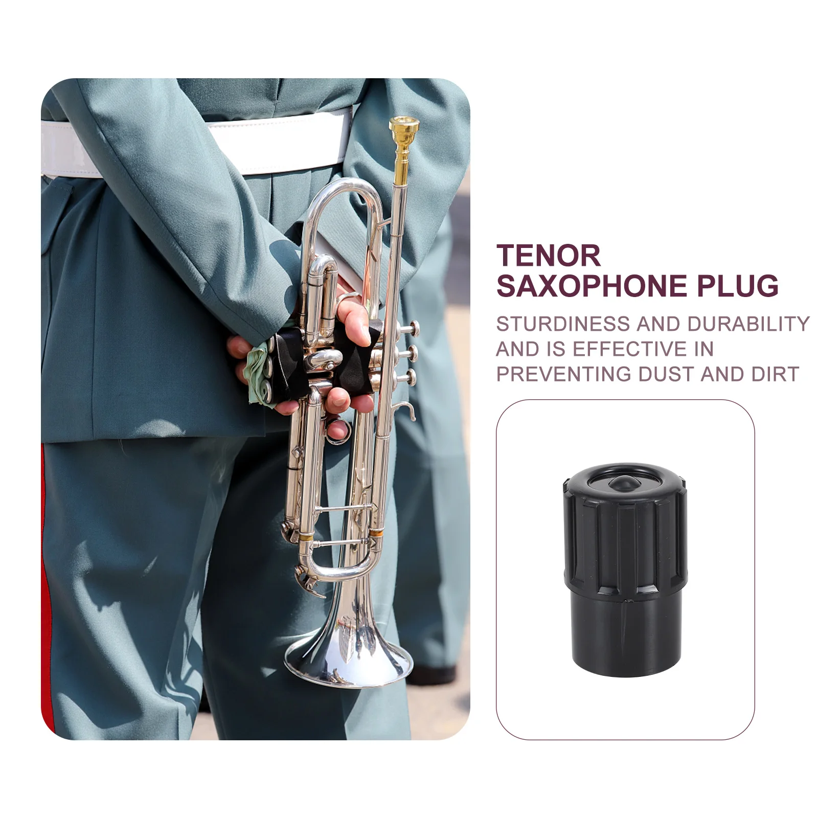

2Pcs Tenor Sax Protector Sturdy Durable Longlasting Smooth Surface Widely Used Musical Instrument Tenor Saxophone Plug