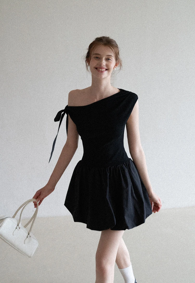 فساتين نسائية صيفية يومية بدون أكمام من التول مزينة بحزام خصر مطاطي مجوف وطبقات من Fairycore للنزهات الناعمة المزهرة #3