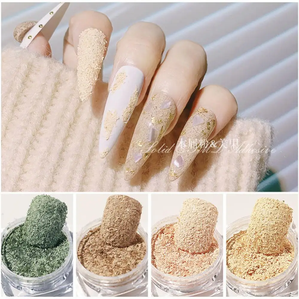 1/3/5SETS Plush Sand Beach Unique Luxurious Great Value For Money Nail Glitter Accessories Popular Wood Shavings Powder