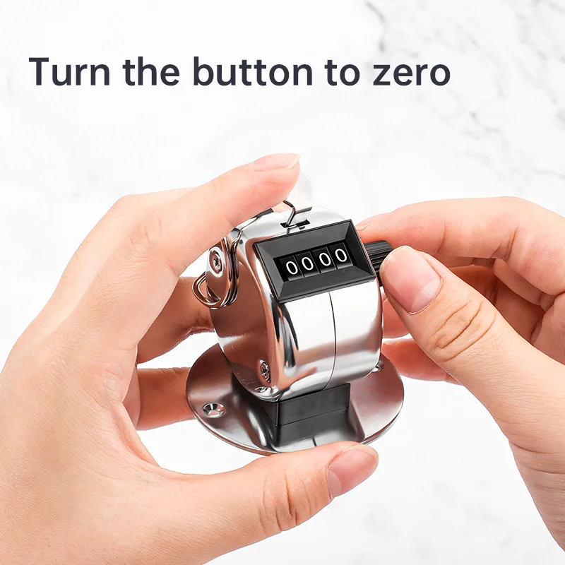 Digital Hand Tally Counter 4-Digit Manual Golf Clicker Training Mini Handheld Mechanism for Sports And Games
