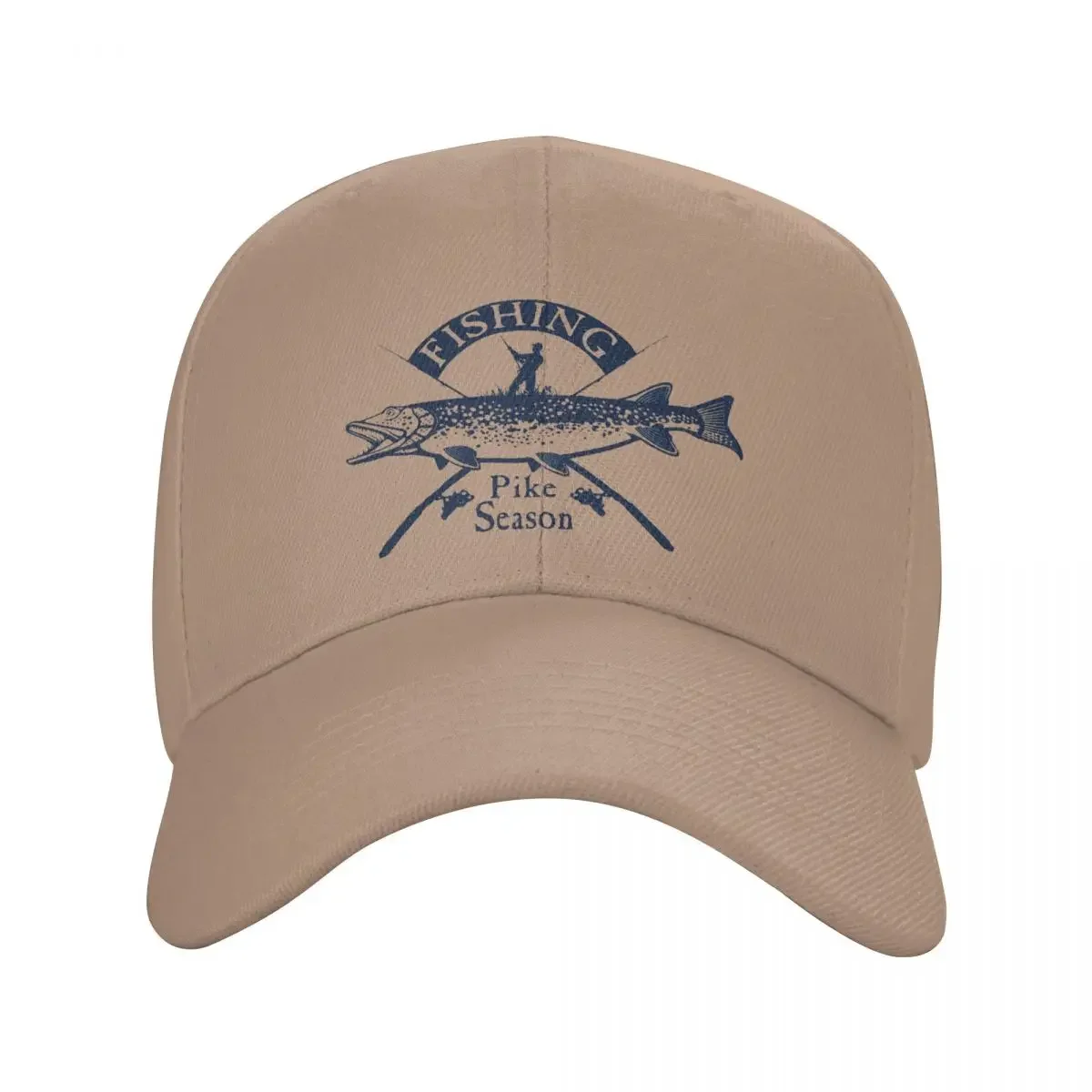 Custom Pike Fishing Baseball Cap Women Men Adjustable Fisherman Fish Trucker Hat Streetwear