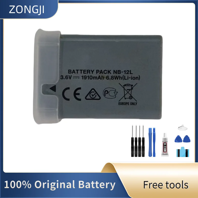 Nueva batería 1910mAh NB-12L baterías recargables para Canon G1 X Mark II G1X Mark 2 para N100 N100 VIXIA mini X batería de cámara