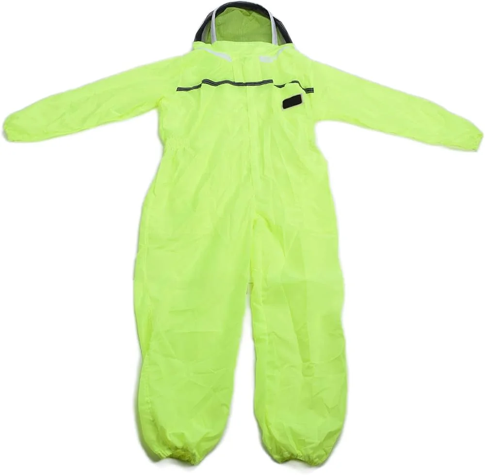

Ventilated Beekeeper Jacket Fluorescent Green Anti-Bee Suit Beekeeping Clothing Protective Beekeeper Clothes with Veil Hood Hat