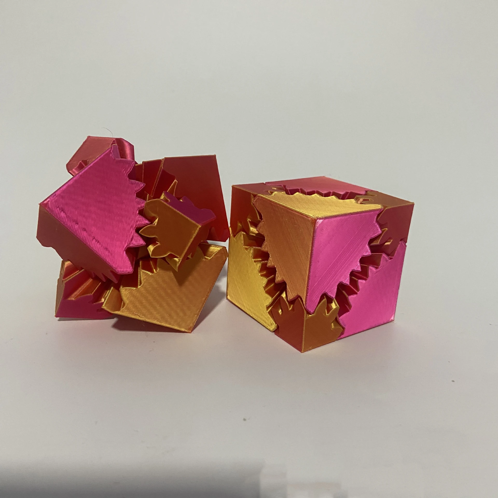 1 Uds. Nuevo juguete impreso en 3D, bola de engranaje creativo, cubo para aliviar el estrés, juguete relajante giratorio para decoración de escritorio, juguete de descompresión