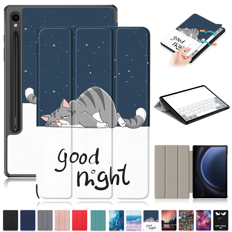 Gefenis For Coque Samsung Tab S9 FE Case 10.9 Inch X510 X516 Cute Paint Smart Cover For Funda Galaxy Tab S9 Fe S10 Fe Tab S9 Cas