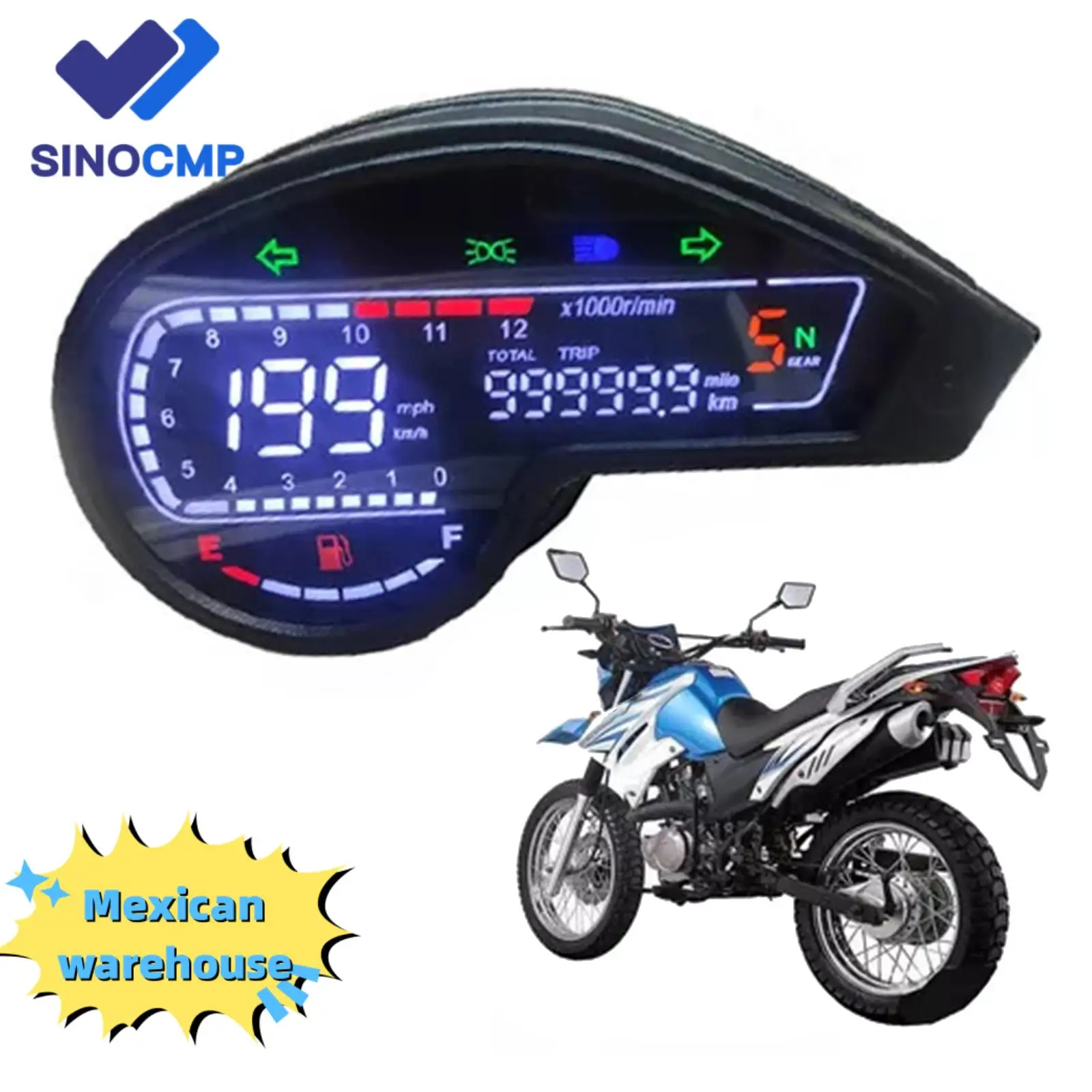 Odómetro Digital para Motocicleta Crossmax 150 DM200 XR190 Crm250 Gy200