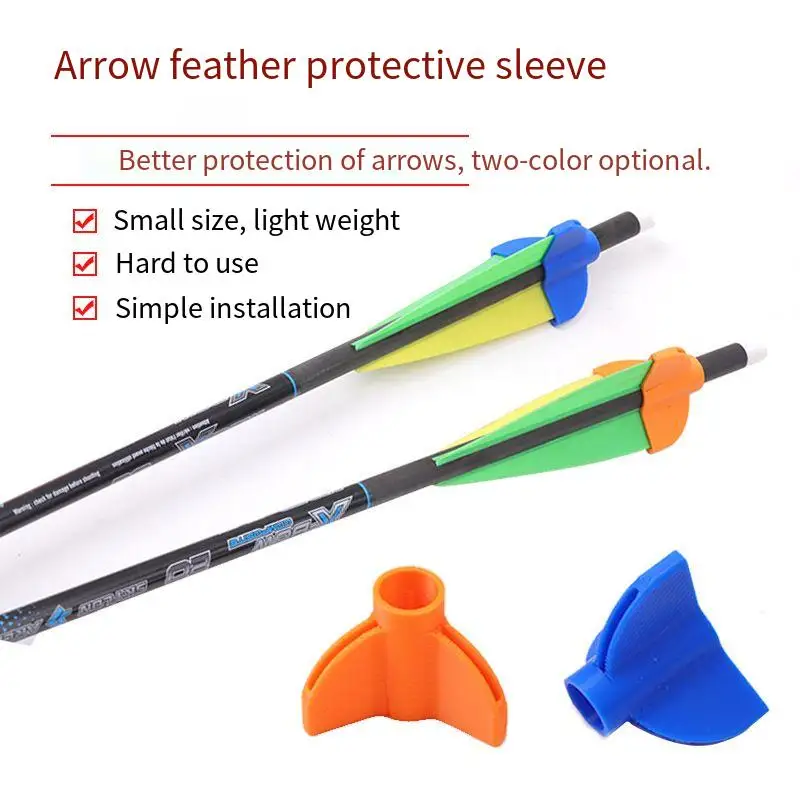 

Arrow Feather Protective Sleeve Avoid Arrow Feather Squeeze Deformation Bow and Arrow Shooting Equipment Pack of 6