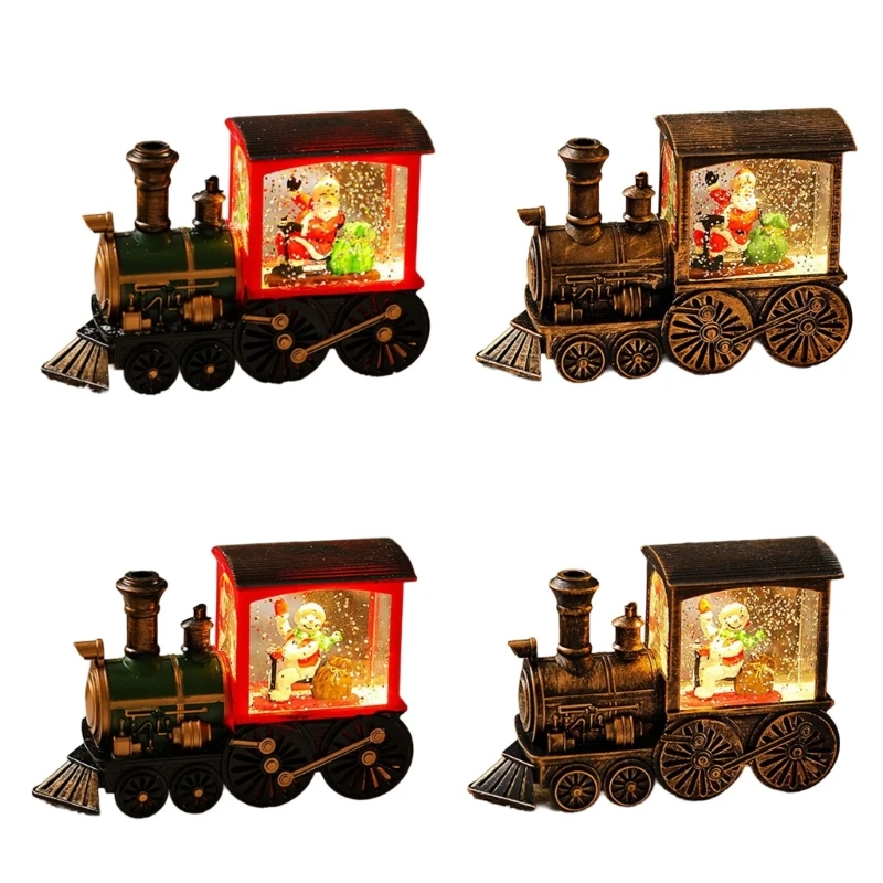 

Handmade Santa Train Figurine Ornament For Festival Home Decorations