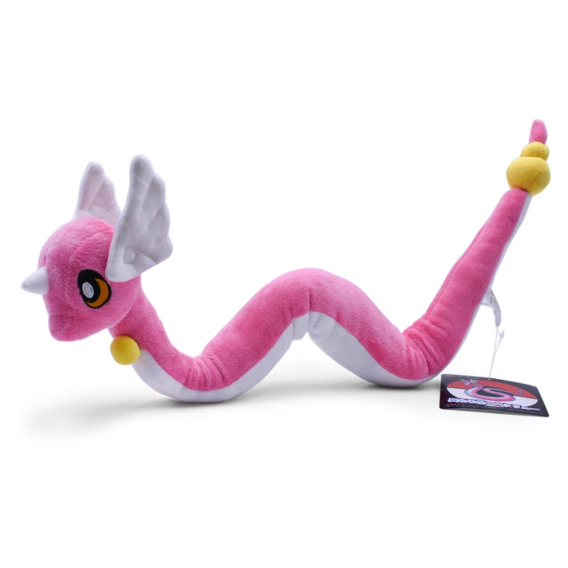 Pluszaki Dragonair Śliczne Niebiesko-Różowe Dragonair Miękkie Anime Pluszaki Wypchane Kreskówkowe Lalki Prezent na Boże Narodzenie dla Dzieci Ozdoba