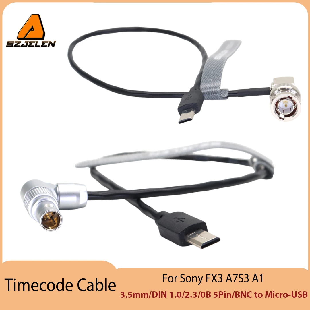 New Arriving Tentacle Sync Time Code Cable 3.5mm/DIN 1.0/2.3/0B 5Pin/BNC to Micro-USB For Sony FX3 A7S3 A1 Timecode Cable