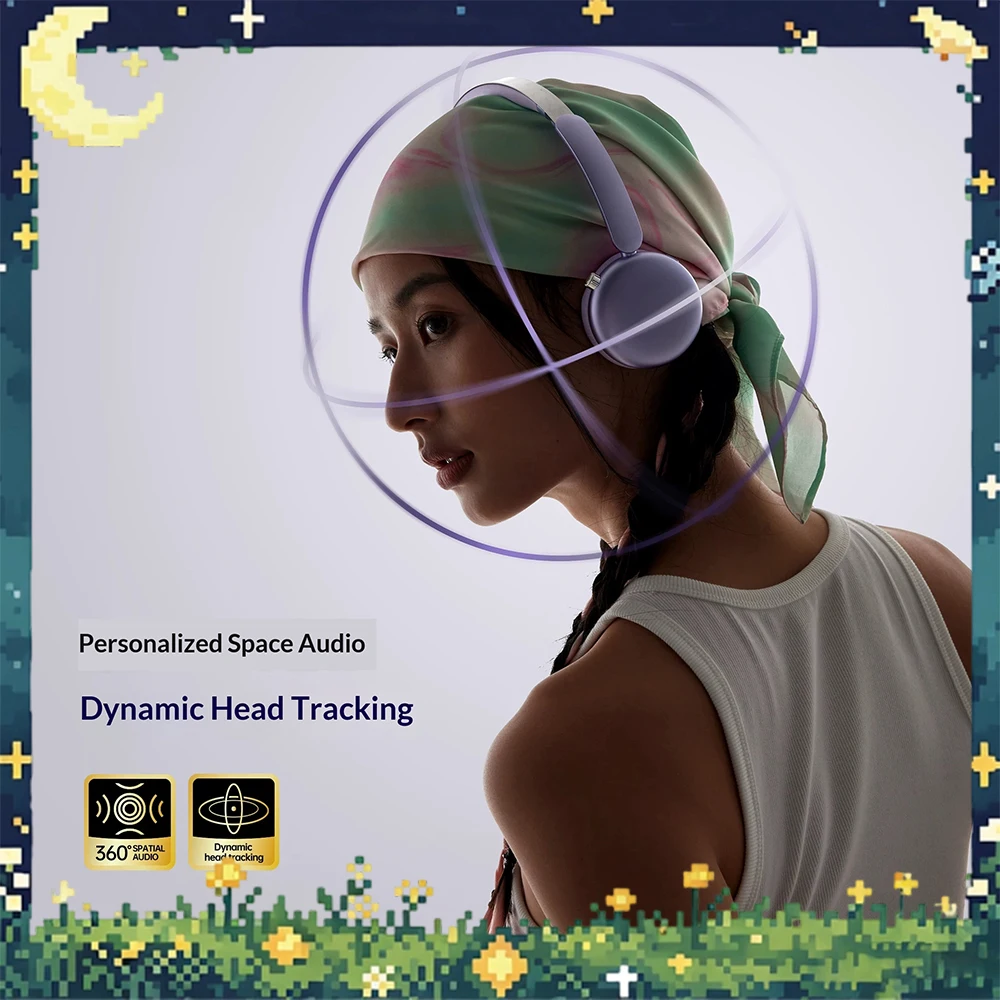 FINGERTIME Mini Go Wireless Headphones Dynamic Spatial Audio Esports Headset 52dB Depth Noise Reduction Endurance For 120 Hours