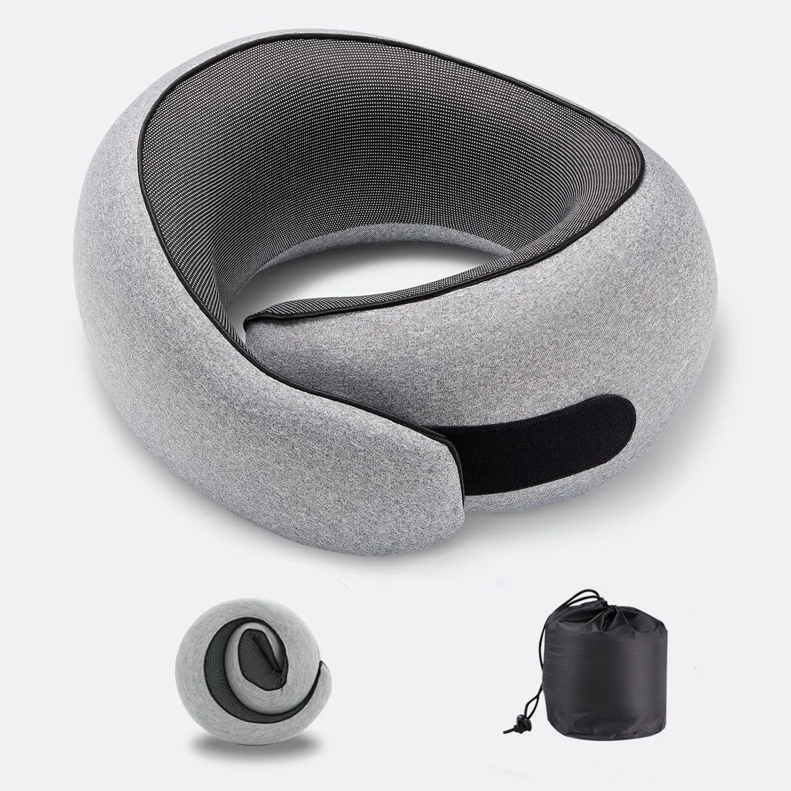 Memory Foam Travel Neck Pillow U-shaped Pillow Snail Style Travel Neck Support Portable Adjustable Soft Noon Break Sleep Pillows