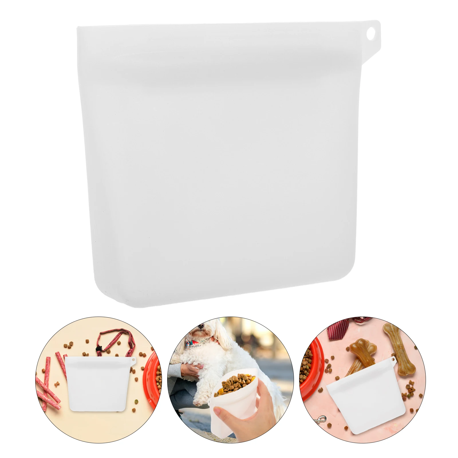 

Durable Silicone Treat Pouch Leakproof Self-Sealing Wear-Resistant Easy Clean Portable Belt Attachable For Puppy