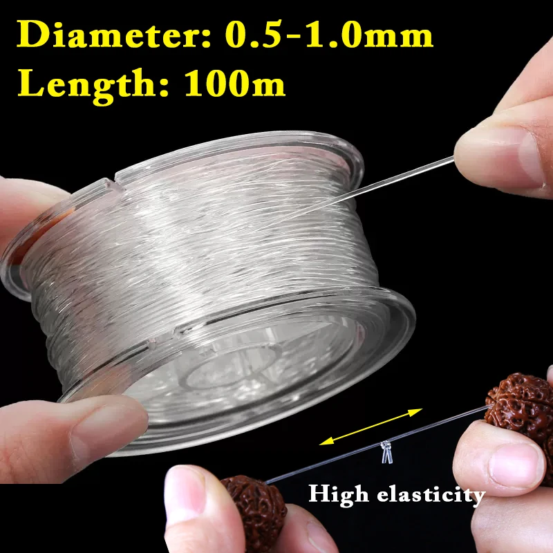 Beading Stretchable Bracelet Cord Thread 100m Beads String