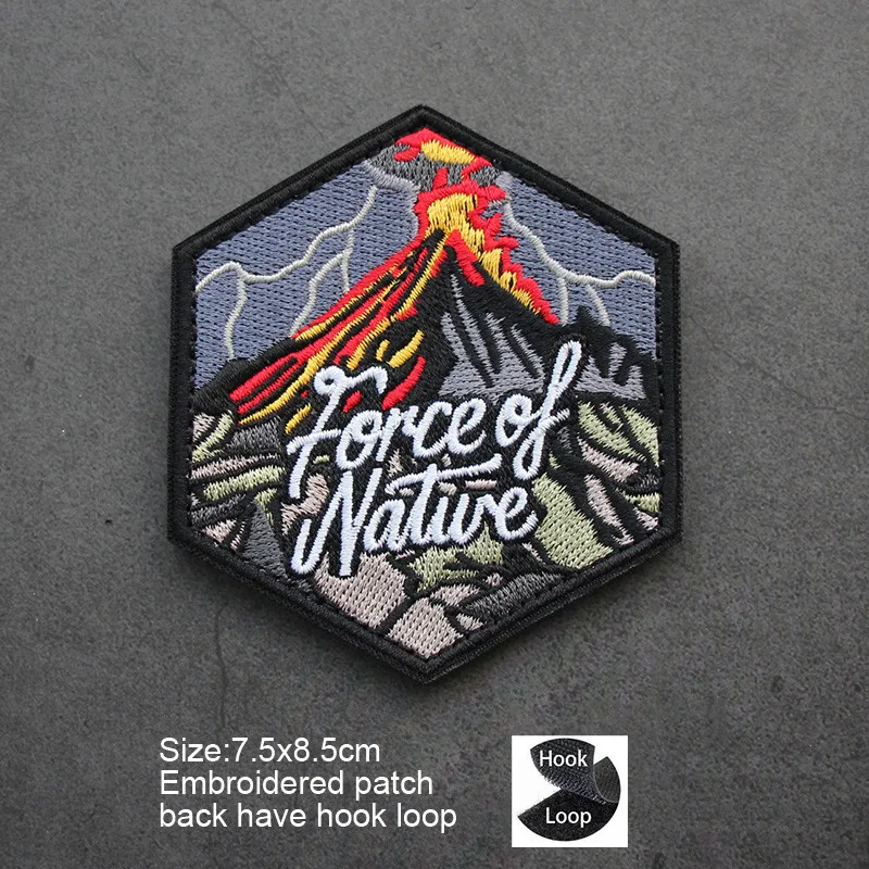 New Creative Natural Light Outdoor Adventure Department Embroidered Field Landscape Backpack Self-Driving Camping Patch