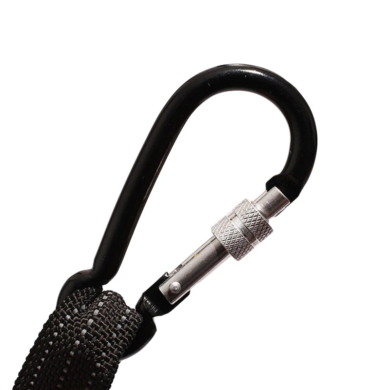 Smycz bezpieczeństwa Bungee Tether Tool z karabińczykiem Wspinaczka Praca Anti-Falling Lina zabezpieczająca Praca w powietrzu Akcesoria wspinaczkowe — zdjęcie 7