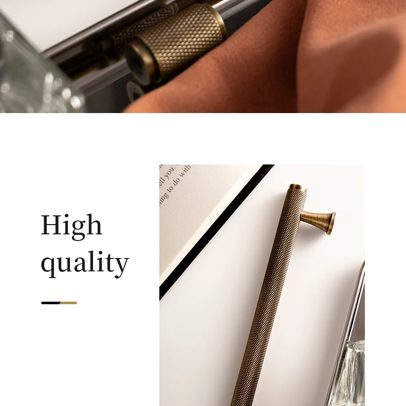 Santaya Solid Antique Brass Diamond-cut Cross Knurl Pattern Bronze Wardrobe Cabinet Handles T-bar Knobs Pitch 320mm Long Pull