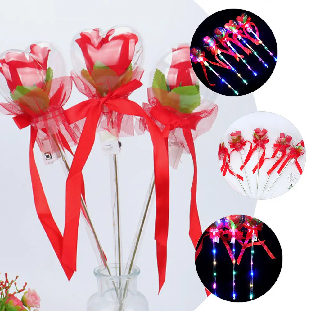 

3Pcs Luminous Plastic Fairy Wands Multi-Color Glow Sticks Kids Party Props Performance Stage Accessories Glowing Fairy Sticks