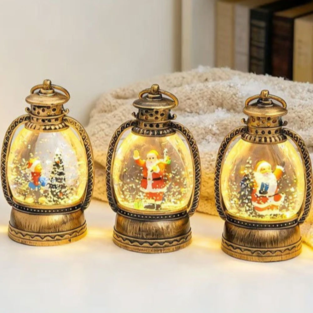 

Water-filled Snow Lantern Scene LED Lighted Snow Globes Swirling Children Christmas Tree Globe Christmas Light Up Globe Lantern