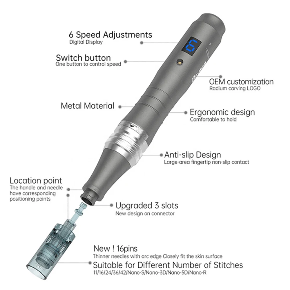 Authentic Dr.pen Ultima M8-W Wireless Microneedling Pen With 22 pcs Needles Cartridges Face Care Dermapen Beauty Machine | Ekai