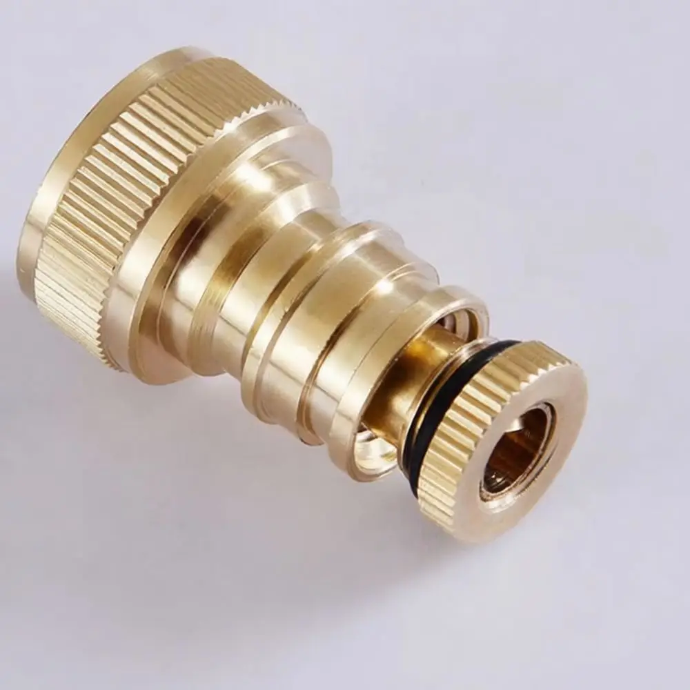 Automatic Water Stop Valve Washing Machine Faucet Connector Anti Shedding Adapter Copper Plated Pipe Fitting Accessories