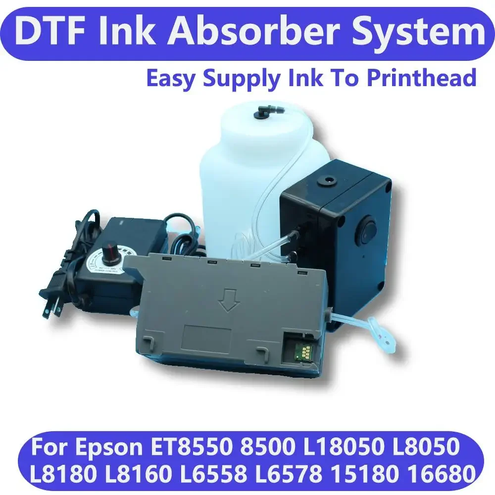 C9345 Maintenance Tank External Waste Ink Bottle Ink Supply Absorb System For L18050 L8050 18100 L8180 ET 8550 8500 DTF Modify