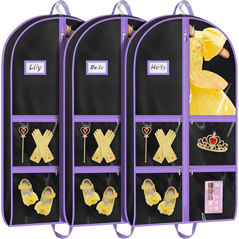 1pcs Non-Woven Garment Bag Dustproof Storage Cover for Dance Costumes Foldable Multipurpose Clothes Protector Organizer