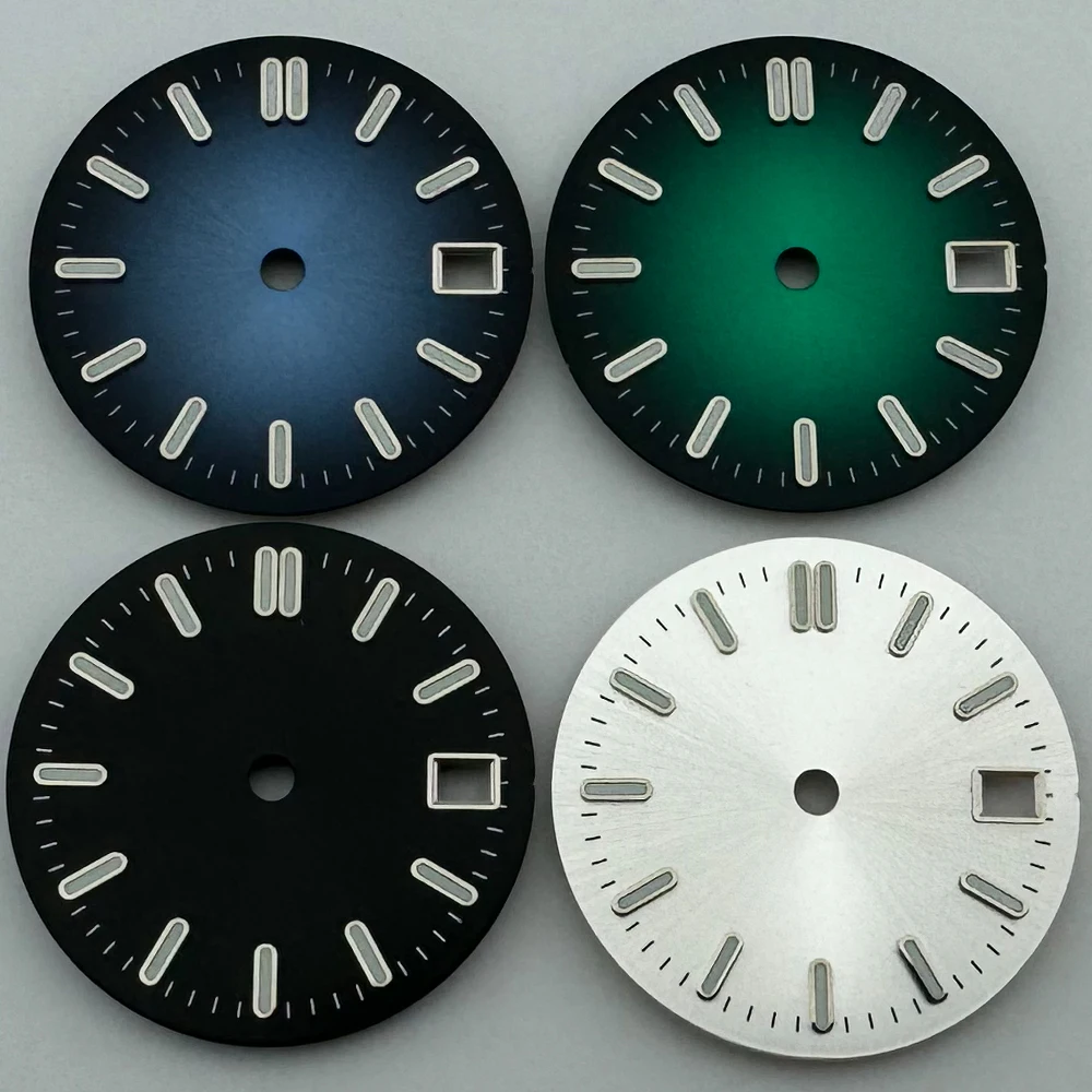 

Timeaxis, 29 мм, стерильный циферблат, подходит для часов с механизмом NH35, черный, зеленый, синий, белый, подходит для заводной головки на 3 часа, заводная головка на 3,8 часа