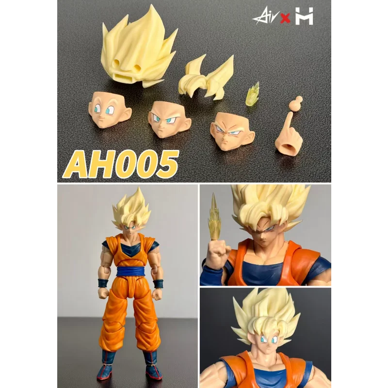 

In Stock AH005 Full Power Dog Kong Yellow Hair One Head and Three Faces with Kong Link Rod Plus Hand Special Effects Parts