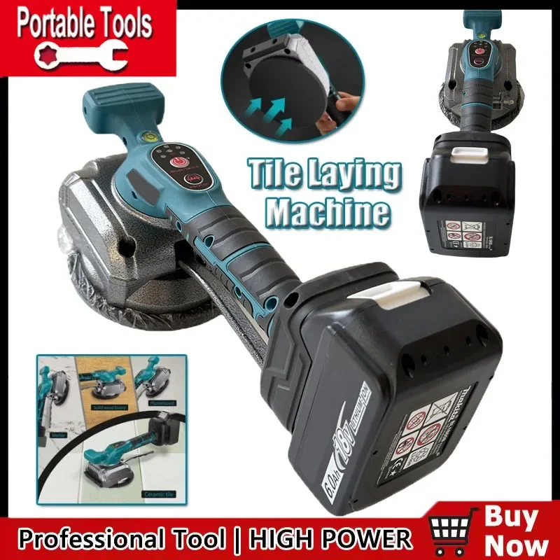 8 Speed Tile Laying Machine Tile Vibration Leveling Machine Cordless Tile Installation Tool for Makita 18V Battery