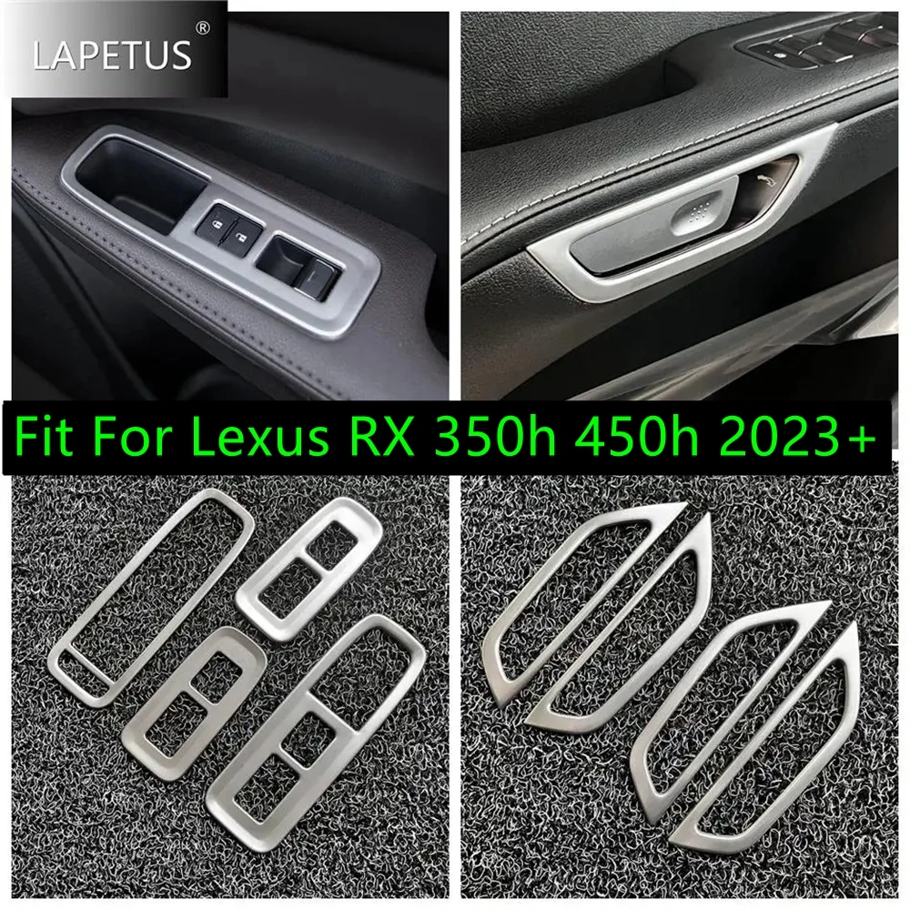 

Inner Door Handle Bowl Armrest Window Glass Lift Button Decor Panel Cover Trim For Lexus RX 350h 450h 2023 2024 Car Accessories