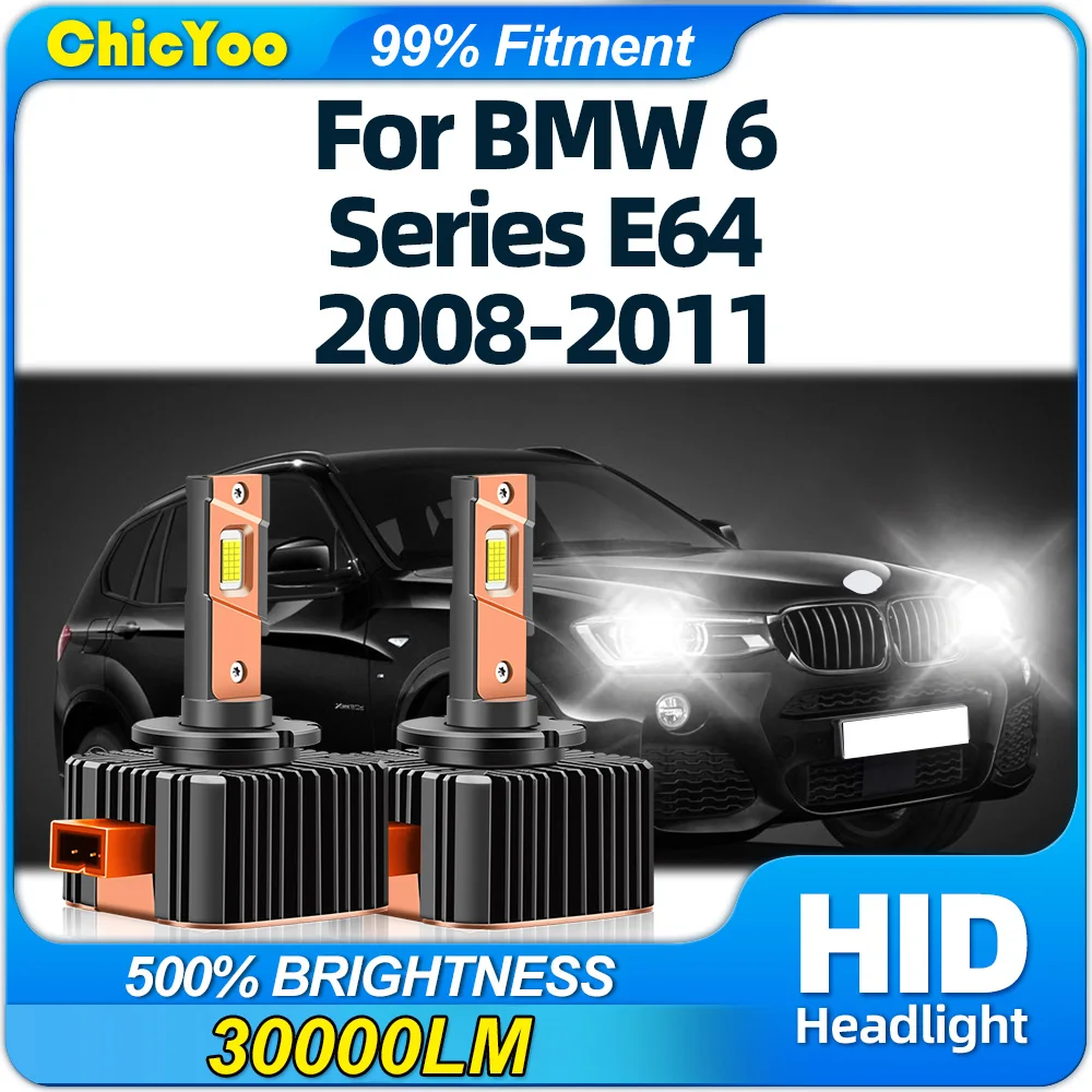 

D1S LED Headlights Bulbs 30000LM Turbo Car Lights 120W Plug&Play Xenon HID Lamps For BMW 6 Series E64 2008 2009 2010 2011