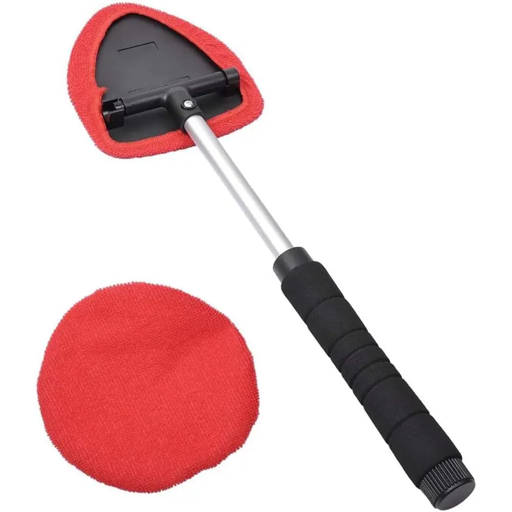 

Auto Glass Wiper Kit with Extendable Handle and Microfiber Towels for Car, Home, Truck, and SUV Windows