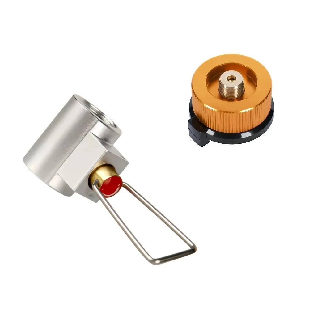 Outdoor Camping Stove Burner Adaptor Split Type Furnace Converter Connector Gas Cartridge Tank Cylinder Adapter Camp Supplies