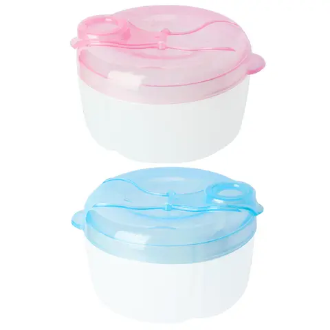 2 Pcs 회전 파우더 컴 파트먼트 포뮬러 컨테이너 여행용 베이비 디스펜서 안전 재료 누출 방지 휴대용