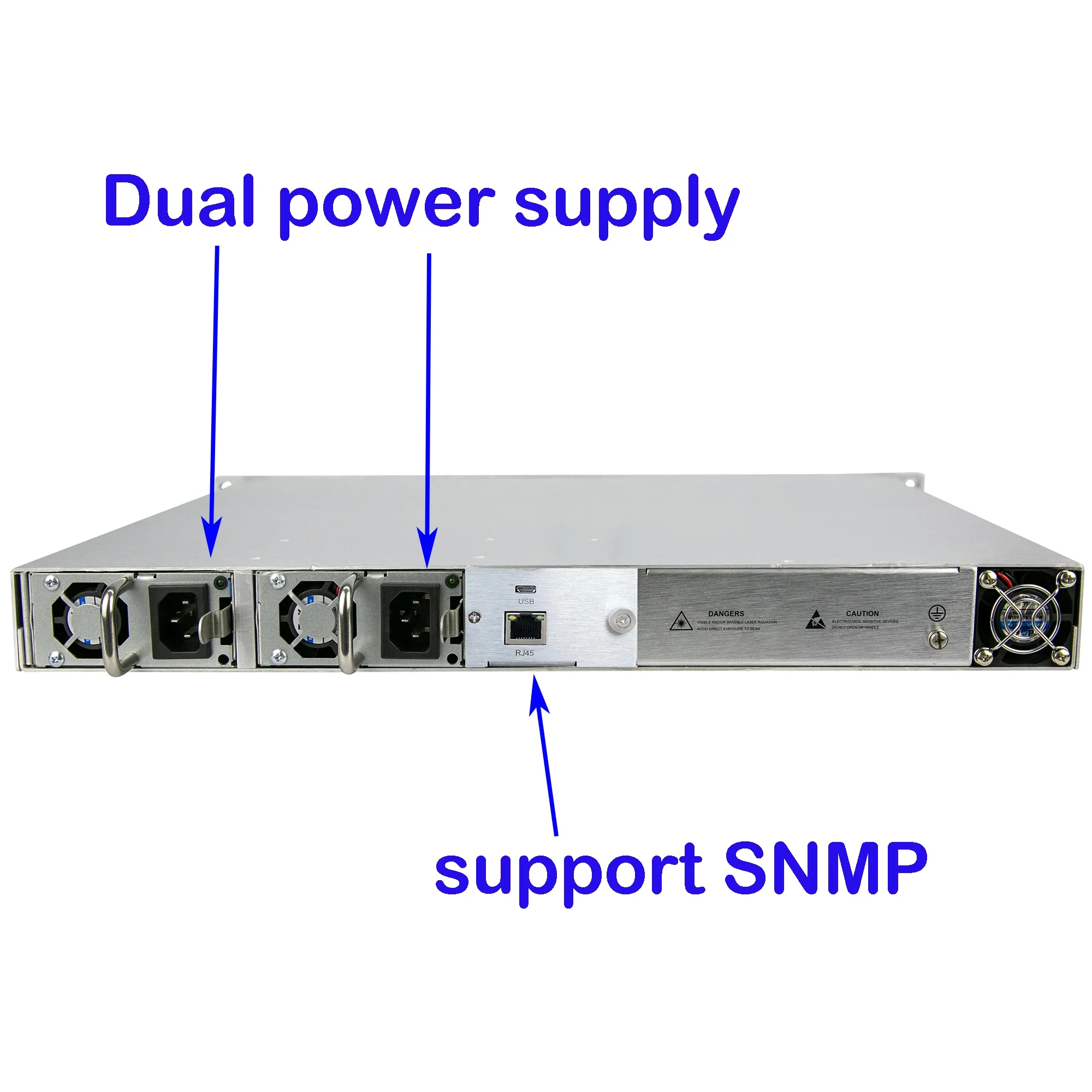 SNMP, WEB, EDFA,  8x20dBm, 8x21dBm, 8x23dBm with WDM 1550nm Optical Fiber Amplifier Cable Erbium-Doped Fiber Amplifier (EDFA)