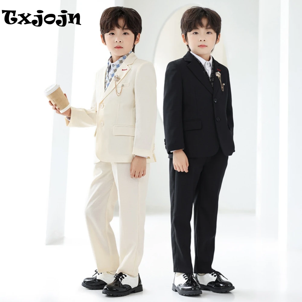 

Notched Lapel Children's Suits 5 Pieces Birthday Party Wear,Fast Delivery Boys Suit Set Performance Outfit,Plus Size Tuxedo