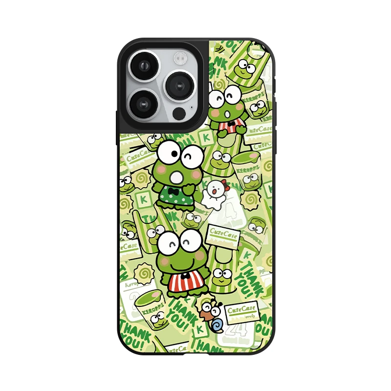 Sanrio Kuromi Keroppi Cinnamoroll fish Mirror Phone Case with MagSafe for iPhone 16 12 13 14 15 11 16 Pro Max Plus Drop-proof