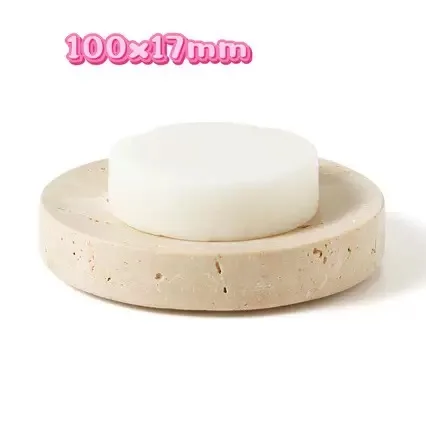 Marmor-Aromatherapie-Tablett, Lochstein-Seifenablage, Badezimmer-Dekorationsartikel, rund, handgefertigt, nordischer Stil