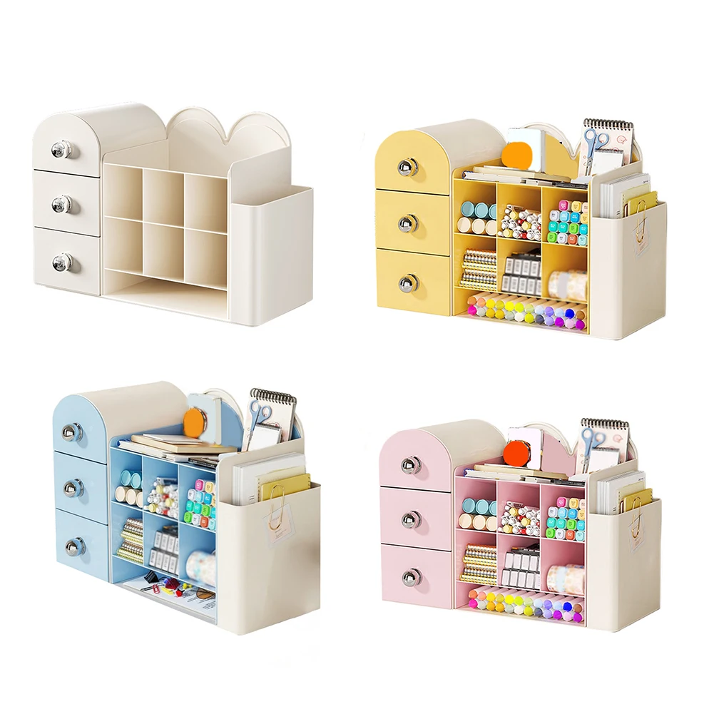 

Large Capacity Makeup Organizer for Countertop Storage with Drawers for Cosmetics Skincare Bottles Makeup Brushes and Palettes