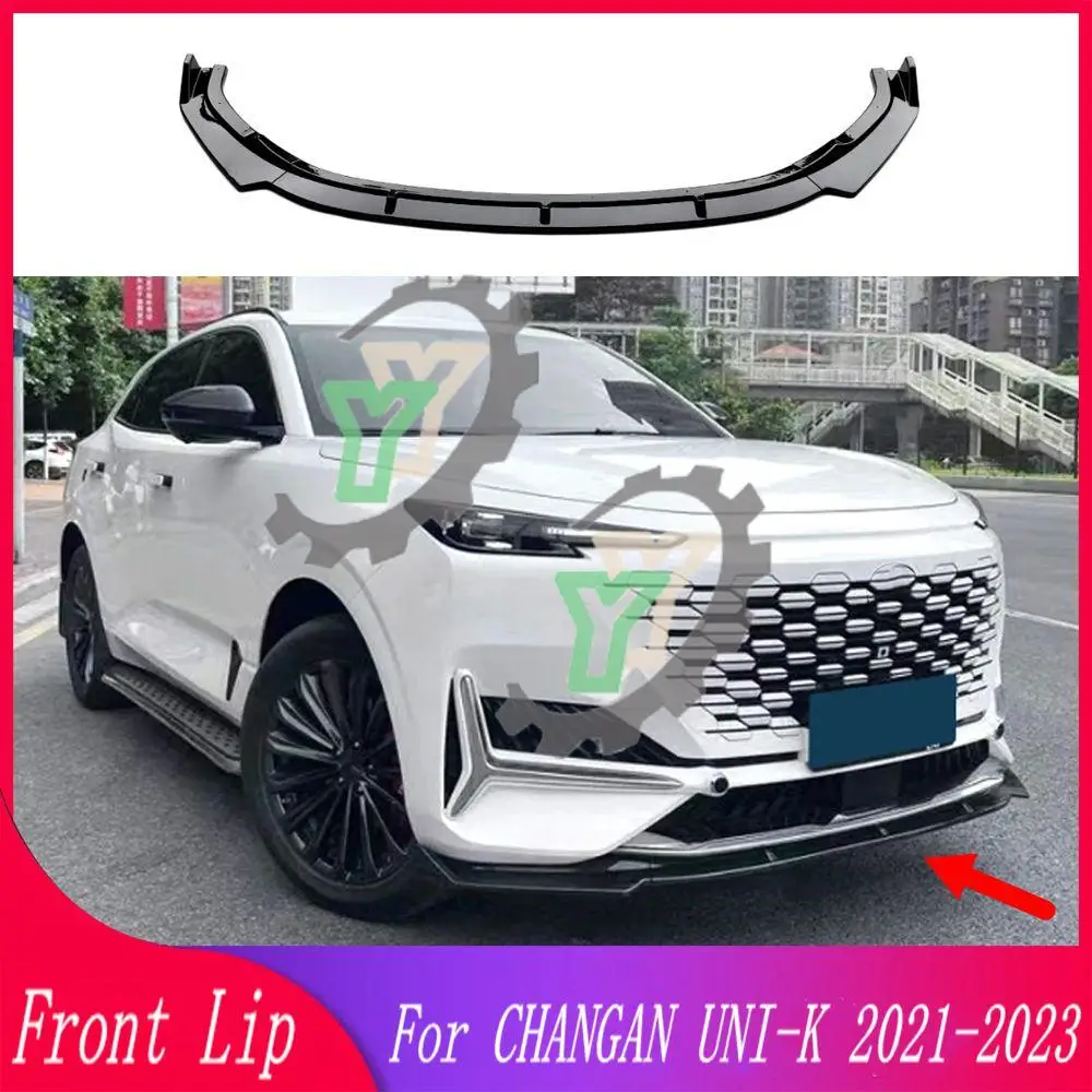 3PCS Car Accessories Front Bumper Lip Spoiler Splitter Diffuser Detachable Body Kit Cover Guard For CHANGAN UNI-K UNIK 2021-2023