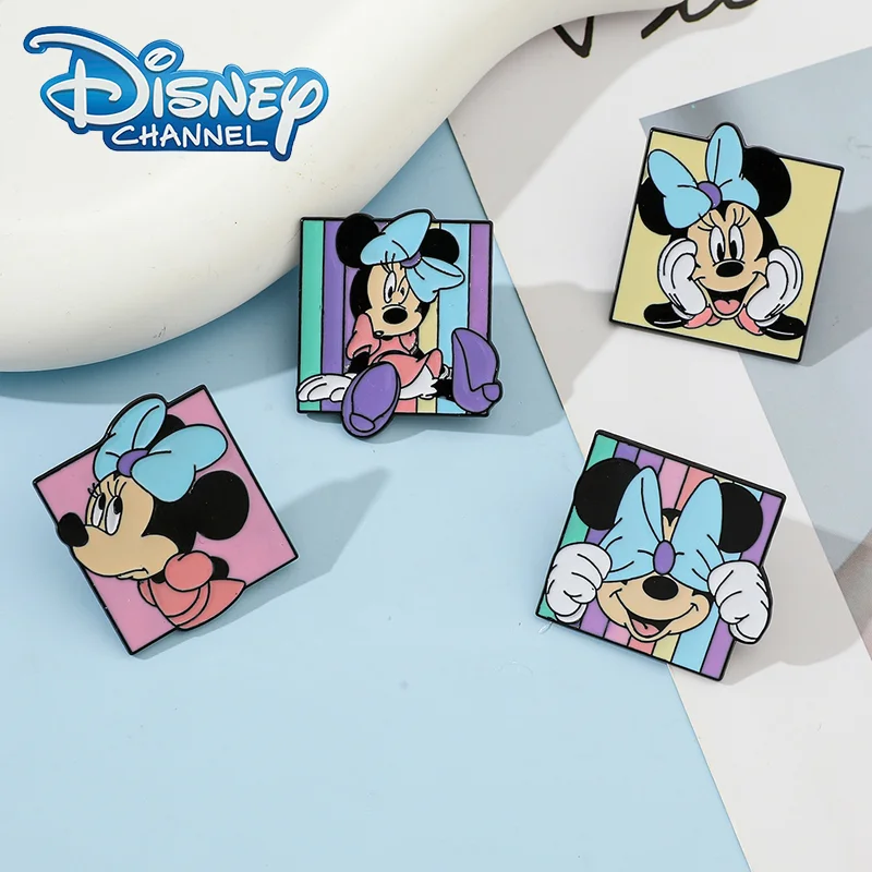 

4 Pcs Disney Cute Cartoon Creative Minnie Alloy Brooch Micky Mouse Club House Metal Badge Accessories Pin Decoration Fashion New